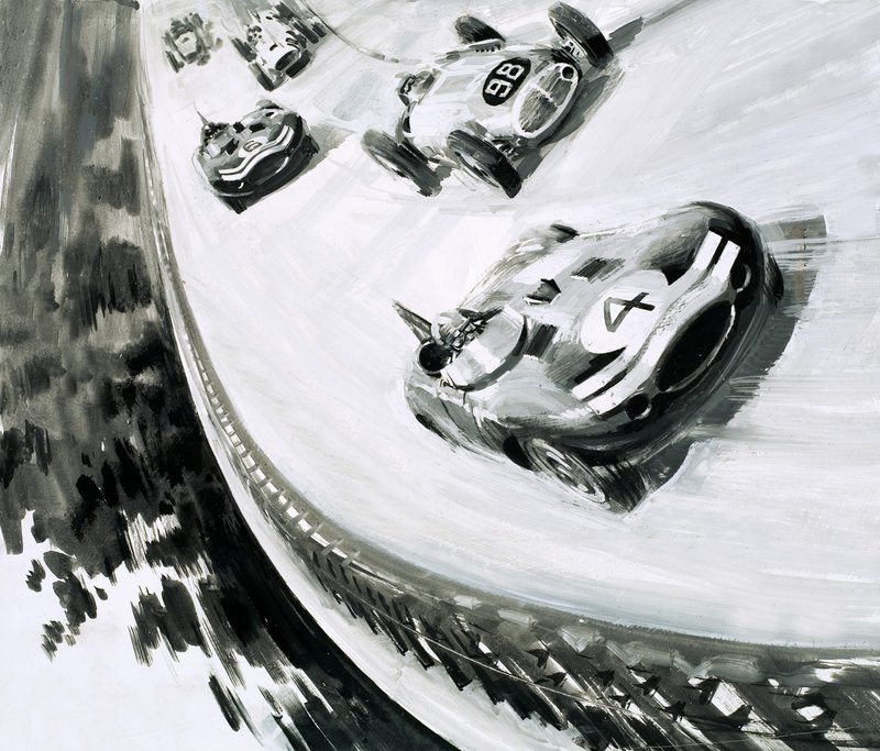 Grand Prix, Monza, Włochy, 1957 autorstwa English School