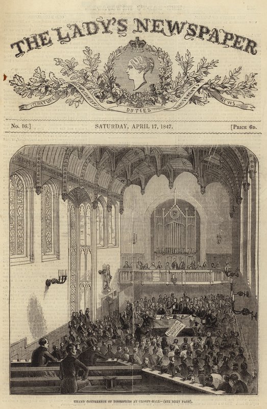 Wielka konferencja dysydentów w Crosby Hall, Londyn, 1847 autorstwa English School