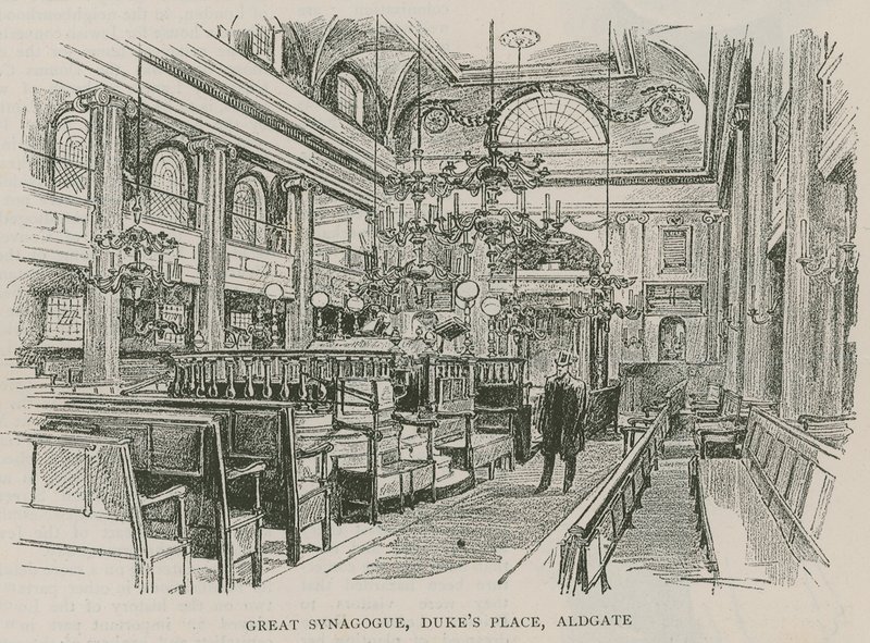 Wielka Synagoga, Dukes Place, Aldgate, Londyn autorstwa English School