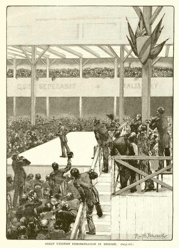 Wielka Demonstracja Unionistów w Belfaście, 1890 autorstwa English School