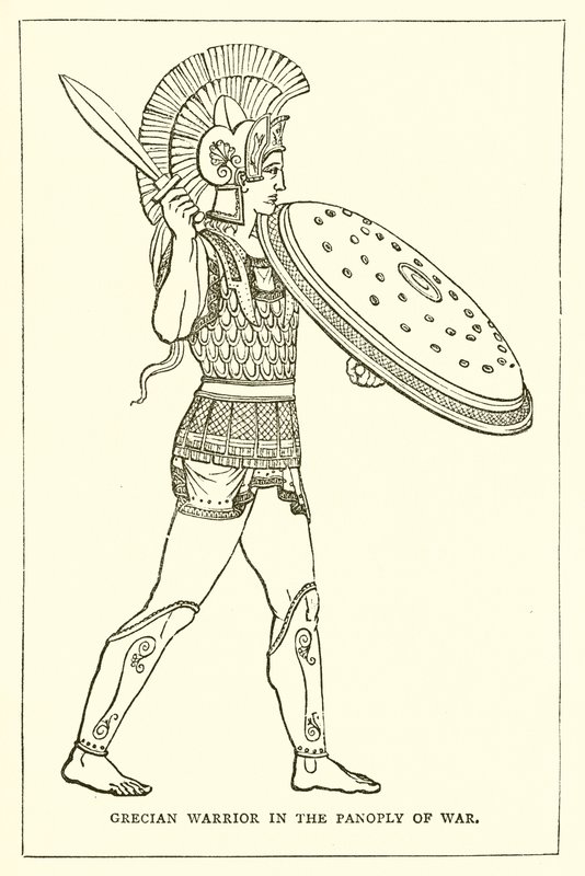 Grecki wojownik w Panoplia of War autorstwa English School