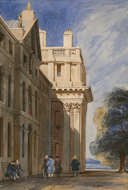 Greenwich Hospital, Londyn (wc na papierze) autorstwa English School