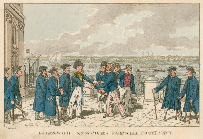 Greenwich, Londyn - Pożegnanie nowo przybyłych z marynarką wojenną autorstwa English School