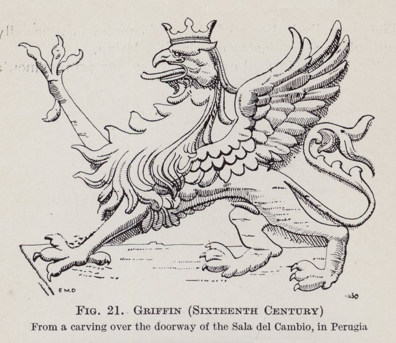 Griffin, XVI wiek (lito) autorstwa English School