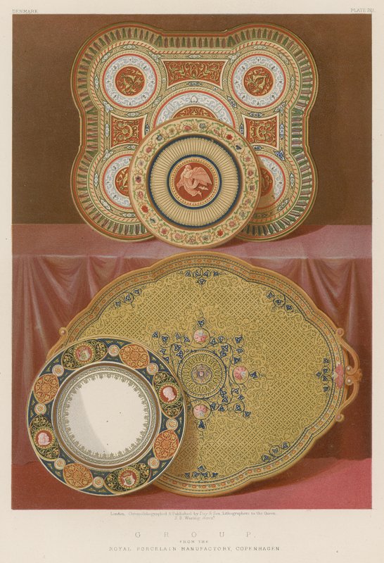 Grupa z Królewskiej Manufaktury Porcelany, Kopenhaga autorstwa English School