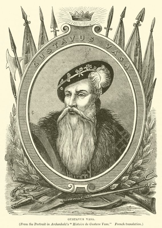 Gustaw Waza (rycina) autorstwa English School