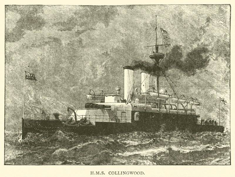 HMS Collingwood (grawerowanie) autorstwa English School