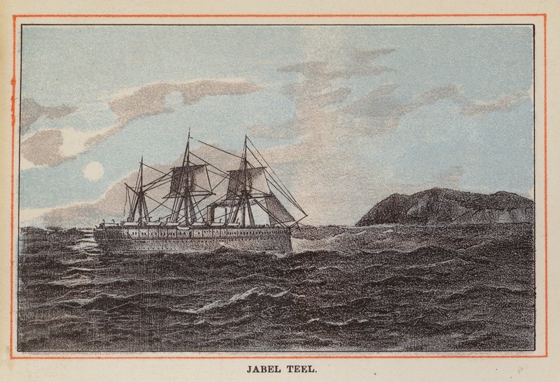 HM Indian Troop-Ship: Jabel Teel (kolorowy grawerunek) autorstwa English School
