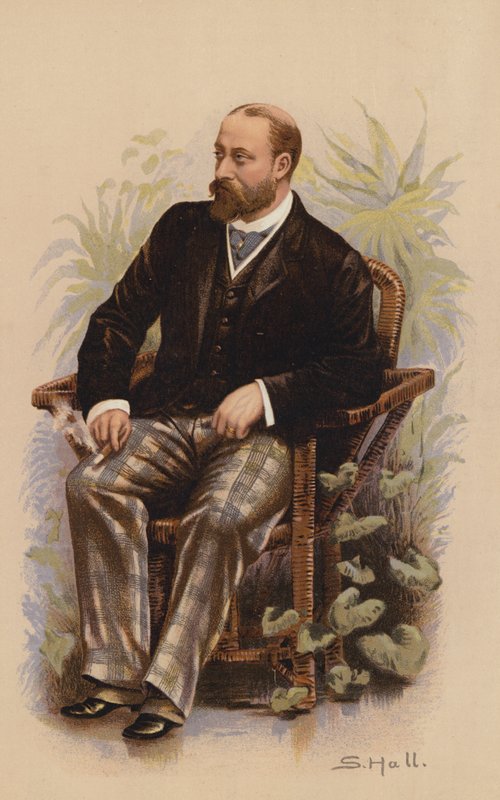 JKW Książę Walii, przyszły król Edward VII (kolorowa litografia) autorstwa English School