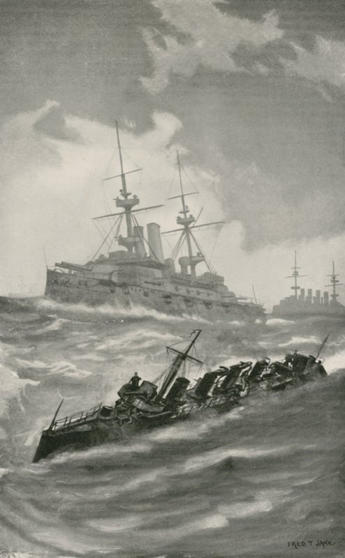 H. M. S. Mars, Terrible i Dragon Cruising po kanale La Manche autorstwa English School