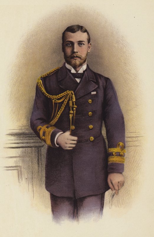 H R H Książę Walii Jerzy (kolorowa litografia) autorstwa English School