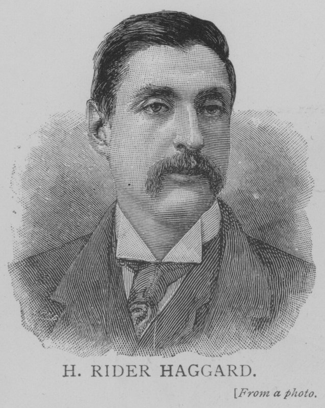 H Rider Haggard (grawerowanie) autorstwa English School