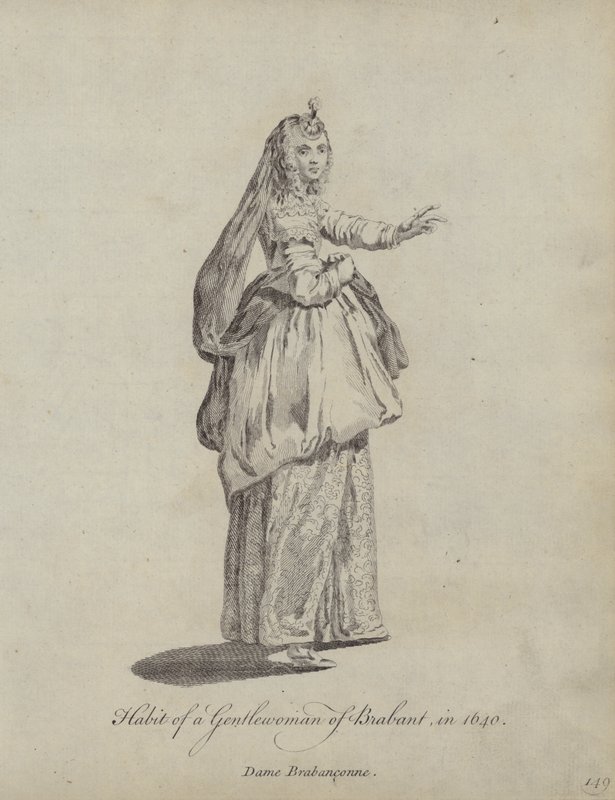 Nawyk szlachcianki z Brabancji w 1640 r. autorstwa English School