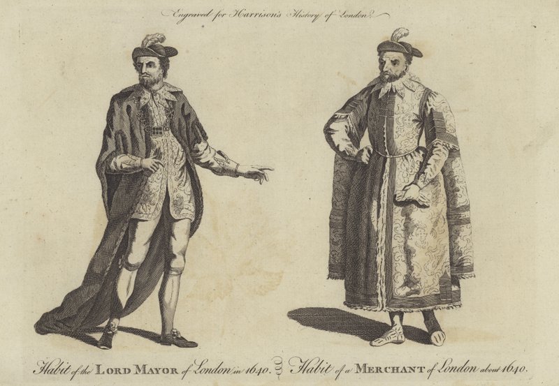 Nawyk burmistrza Londynu w 1640 r. i Nawyk kupca londyńskiego w 1640 r autorstwa English School