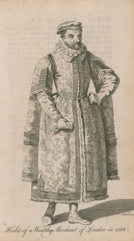 Nawyk zamożnego kupca londyńskiego w 1588 r. autorstwa English School