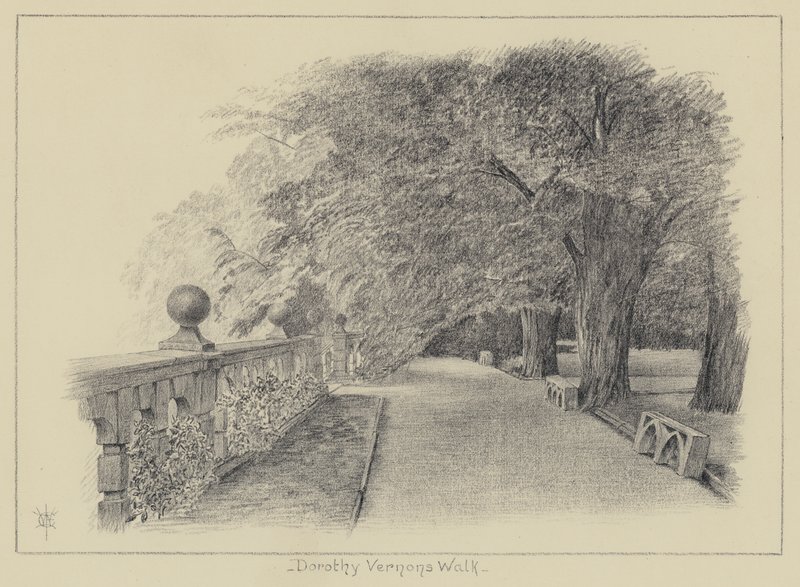 Haddon Hall, spacer Dorothy Vernon autorstwa English School