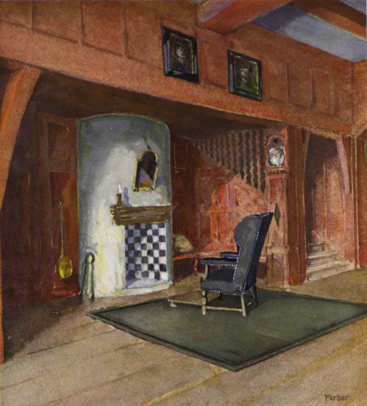 Hall w wiejskim domu (kolor lito) autorstwa English School