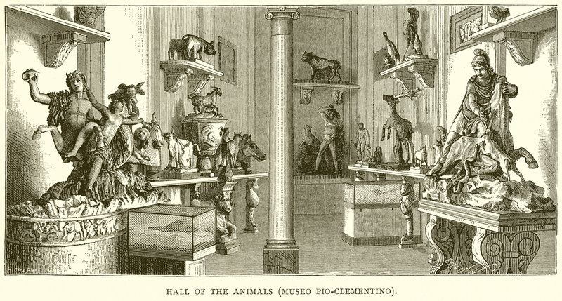 Sala Zwierząt (Museo Pio-Clementino) autorstwa English School