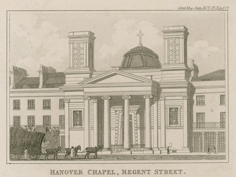 Kaplica w Hanowerze, Regent Street, Londyn autorstwa English School