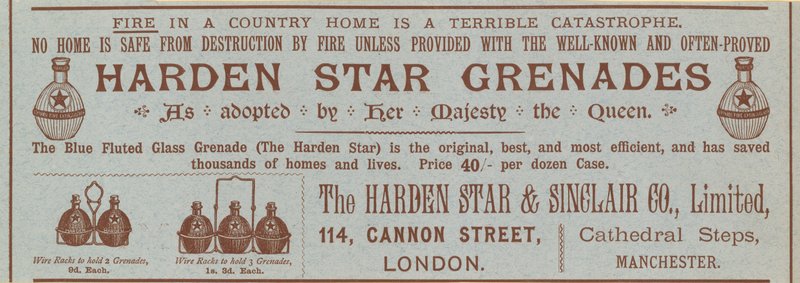 Granaty Harden Star, reklama autorstwa English School