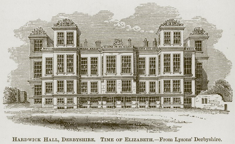 Hardwick Hall, Derbyshire, ilustracja z The Comprehensive History of England autorstwa English School
