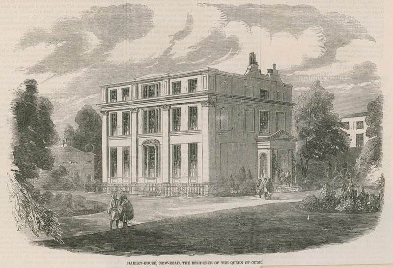 Harley House, New Road, Londyn, rezydencja królowej Oude autorstwa English School