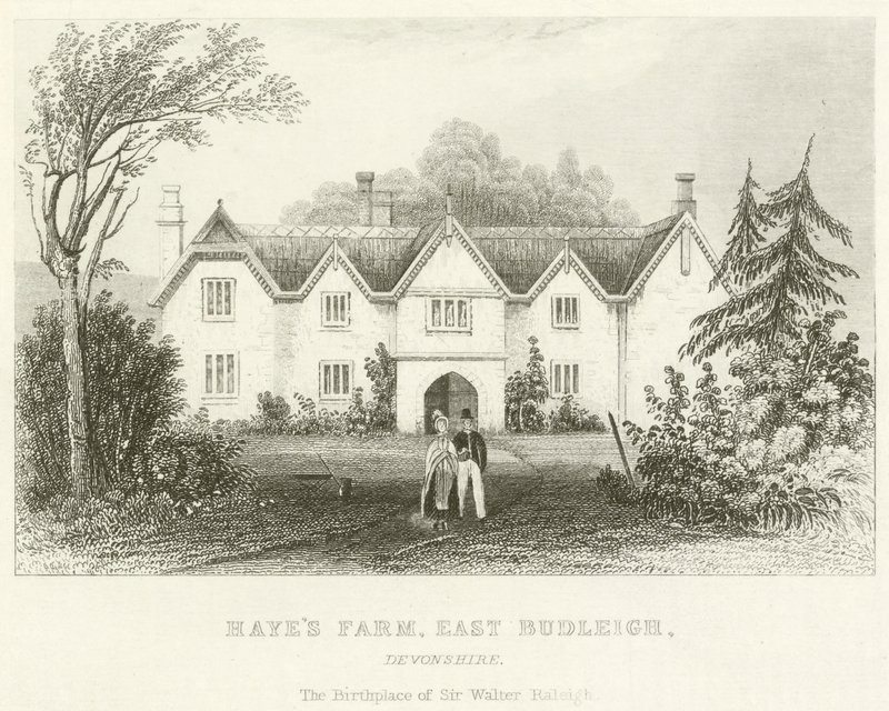 Farma Haye, East Budleigh, Devonshire (grawerowanie) autorstwa English School
