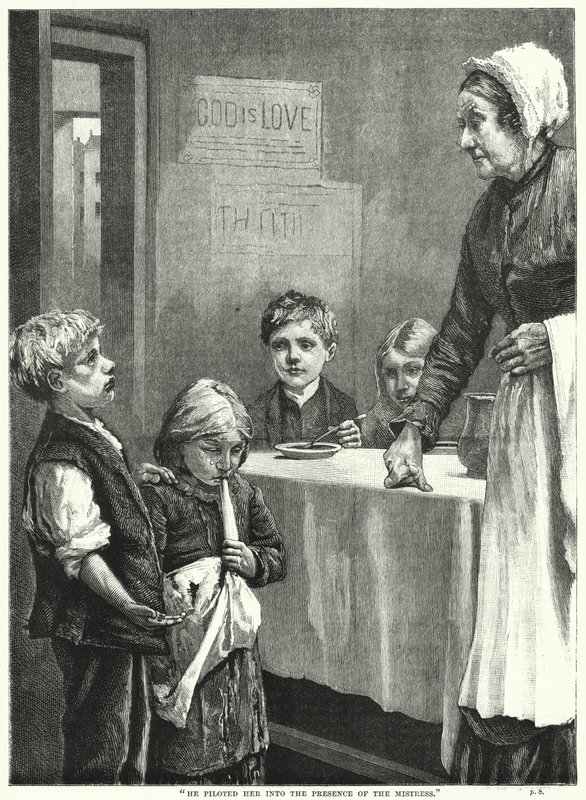 „Wprowadził ją w obecność kochanki” (rycina) autorstwa English School