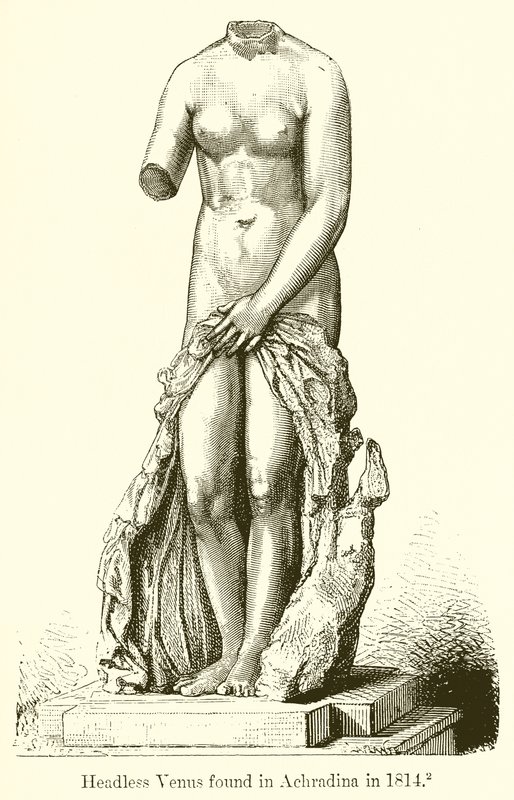 Bezgłowa Wenus znaleziona w Achradinie w 1814 r. autorstwa English School