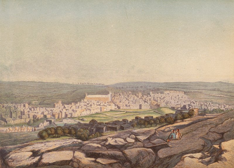 Hebron (kolorowa litografia) autorstwa English School