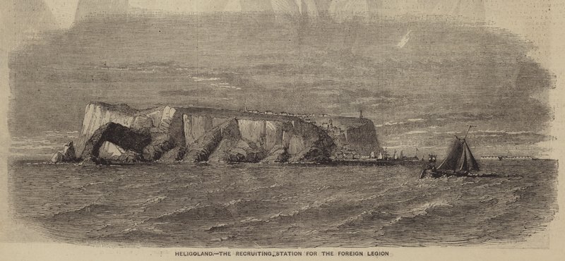 Helgoland, stacja rekrutacyjna Legii Cudzoziemskiej (rycina) autorstwa English School