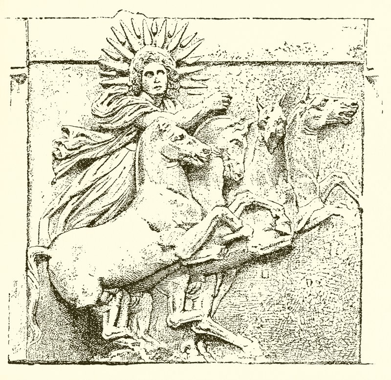 Helios na swoim rydwanie autorstwa English School