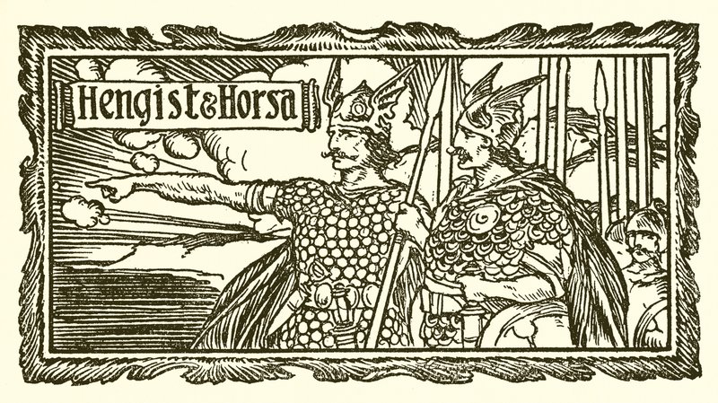 Hengist i Horsa autorstwa English School