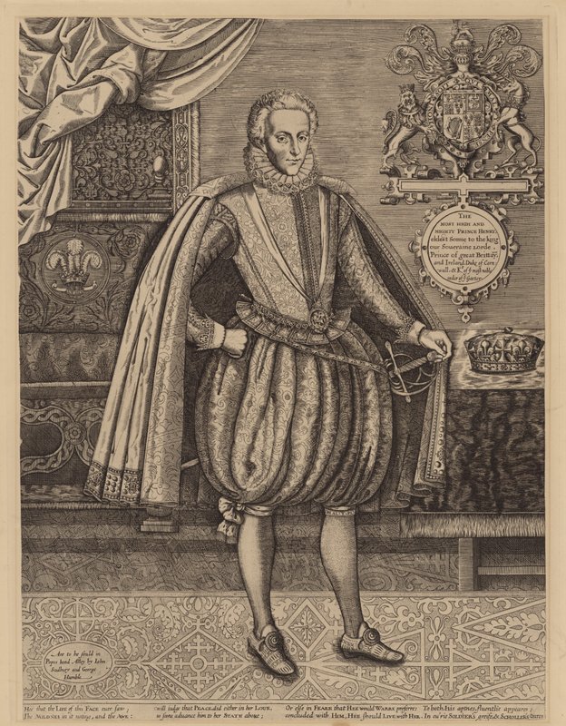 Henryk Fryderyk, książę Walii, najstarszy syn króla Jakuba I (rycina) autorstwa English School
