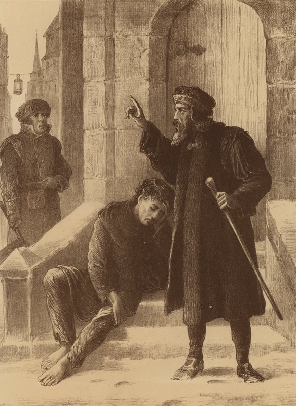 Henry Heath, "Biorąc go za złodzieja sklepowego, dzwoni po zegarek" (litografia) autorstwa English School