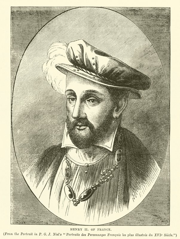 Henryk II Francji (grawerowanie) autorstwa English School