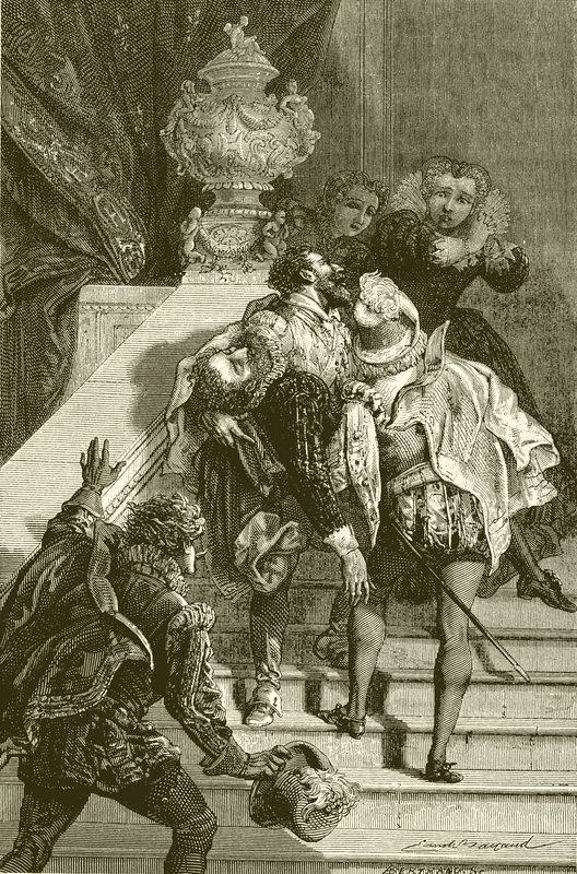 Henryk IV ranny, wywieziony do Luwru autorstwa English School