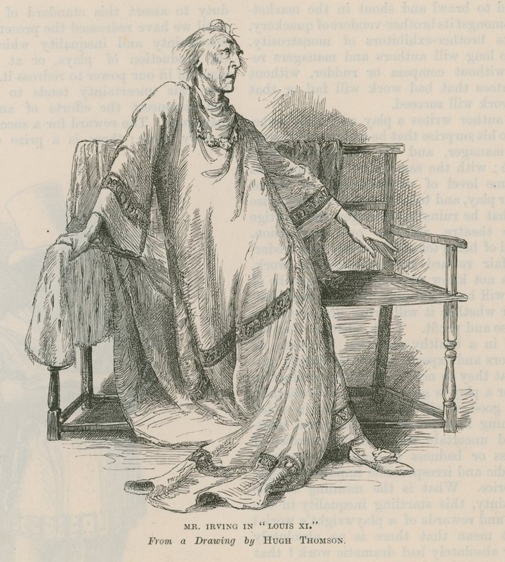 Henry Irving, aktor, w Ludwiku XI autorstwa English School
