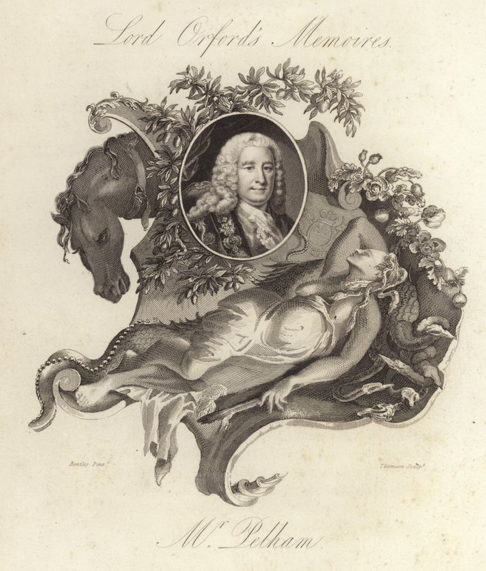 Henry Pelham, brytyjski polityk wigów i premier (grafika) autorstwa English School