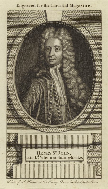 Henry St John, zmarły lord wicehrabia Bolingbroke autorstwa English School