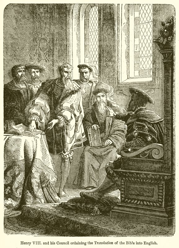 Henryk VIII. i jego sobór zarządził tłumaczenie Biblii na język angielski autorstwa English School
