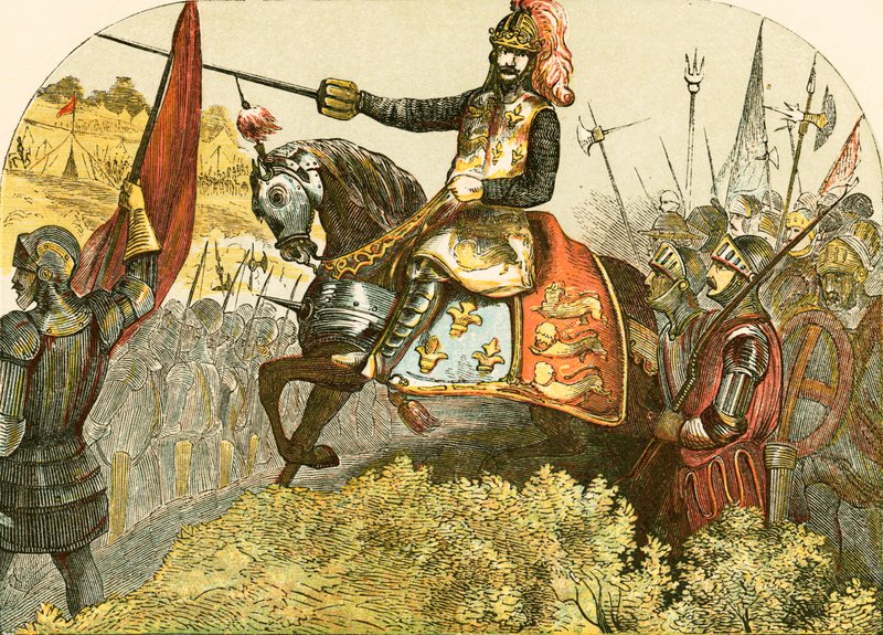 Henryk V w bitwie pod Agincourt autorstwa English School