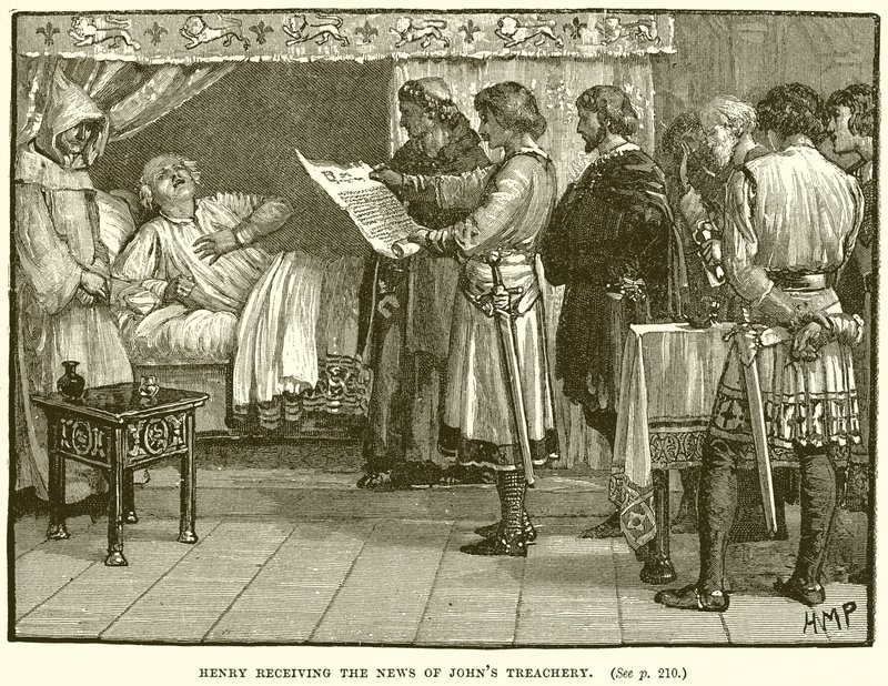 Henry odbiera wiadomość o Johns Treachery autorstwa English School
