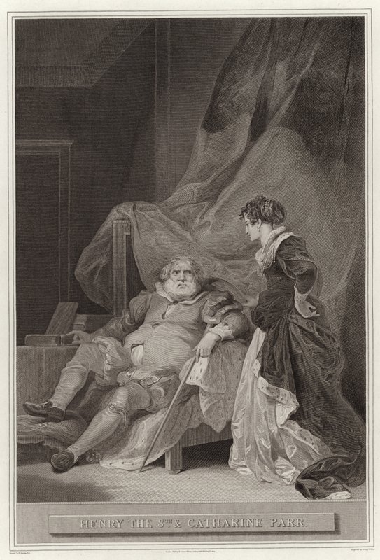 Henryk VIII i Catharine Parr autorstwa English School