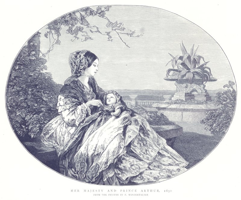 Jej Wysokość i Książę Artur, 1850 autorstwa English School
