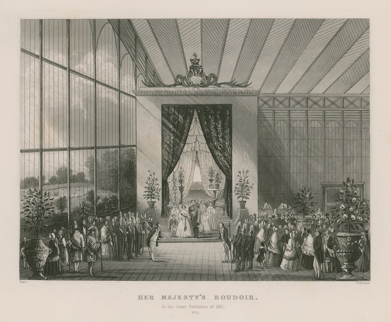 Buduar Jej Królewskiej Mości na Wielkiej Wystawie w 1851 r. autorstwa English School
