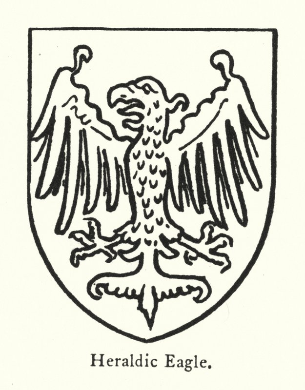 Orzeł heraldyczny (rycina) autorstwa English School