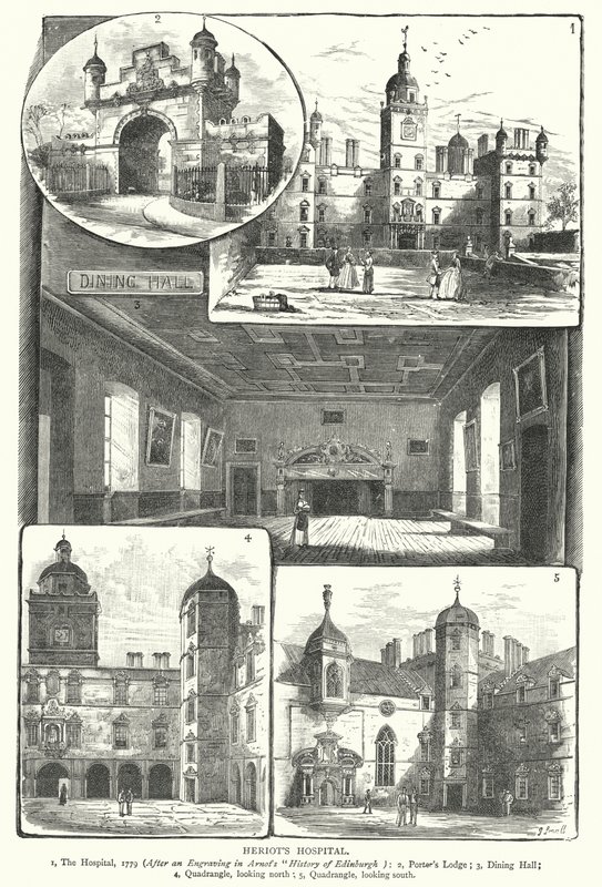Szpital Heriota (grafika) autorstwa English School