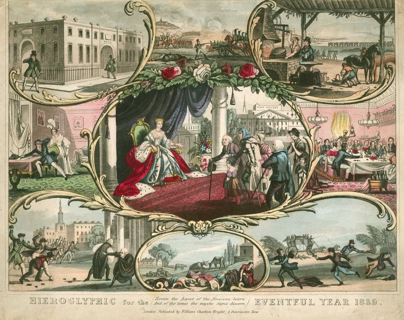 Hieroglif na pamiętny rok 1839 autorstwa English School