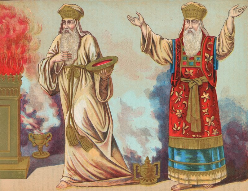 د کتان په جامو کې لوی پادری. د 